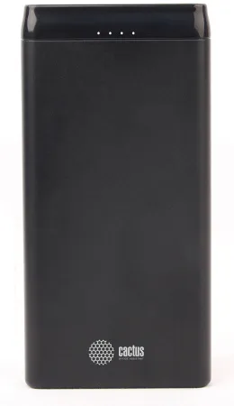 Мобильный аккумулятор Cactus 10000mAh, 2.1A, 2xUSB, черный (арт. CS-PBFSFT-10000)