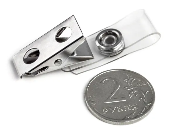 Клипсы металлические с ремешком Warrior 10411 (100 шт.) (арт. 4953)