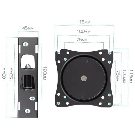 Кронштейн VLK TRENTO-104 чёрный для TV 15-42″ (арт. 51052)
