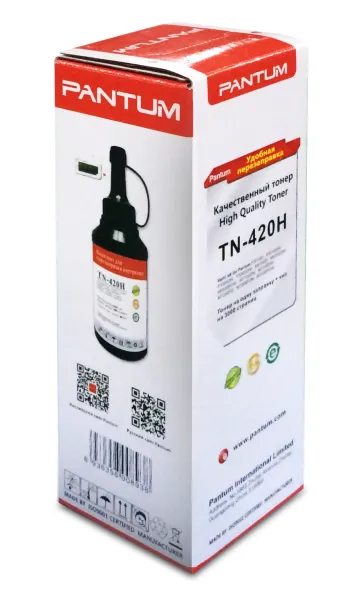 Оригинальный заправочный комплект Pantum черный флакон (в компл.:чип) (арт. TN-420H)