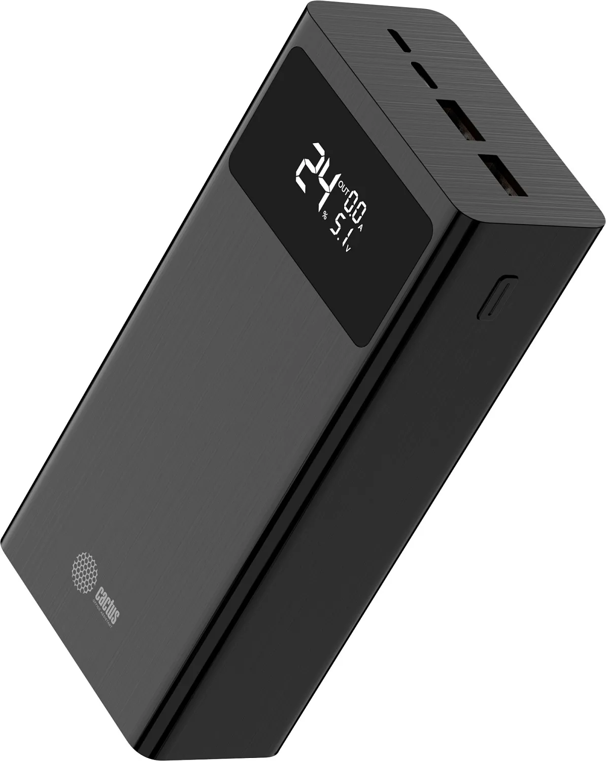 Мобильный аккумулятор Cactus (30000mAh, 22.5W, 4.5A, USB-A/USB-C, черный) (арт. CS-PBFSKA-30000)
