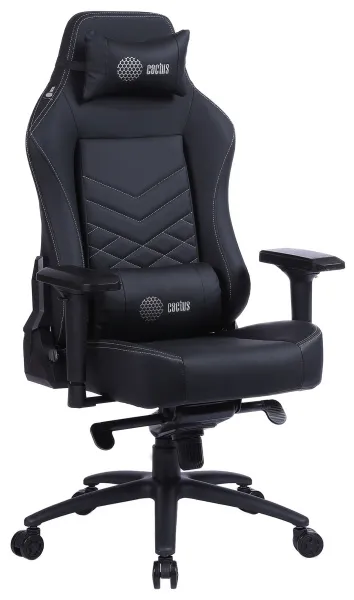 Игровое кресло Cactus черный с подголовником (арт. CS-CHR-0112BL)