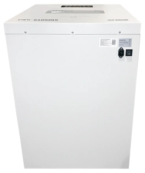 Шредер Office Kit S1050TS, P-7, 0,8 x 2, 7 листов, 105 л., белый (арт. OK0821050TS)