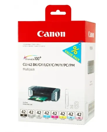 Набор картриджей Canon CLI-42 BK/GY/LGY/C/M/Y/PC/PM (арт. 6384B010)