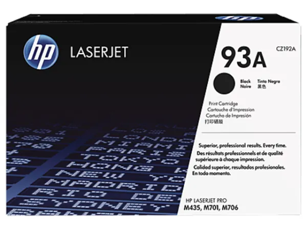 Картридж HP 93A Black LaserJet Toner Cartridge (арт. CZ192A)