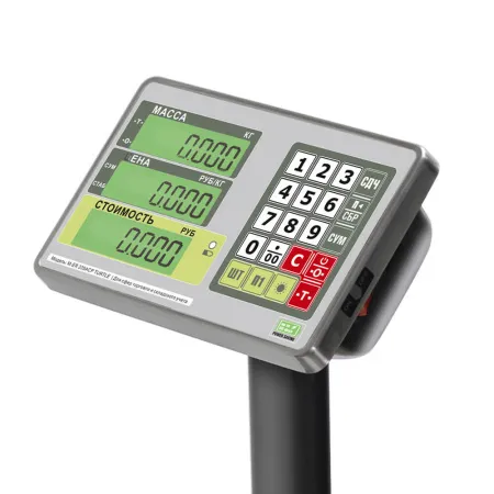 Торговые напольные весы Mertech M-ER 335 ACPU-60.10 ″TURTLE″ с расчетом стоимости товара LCD (арт. 3162)