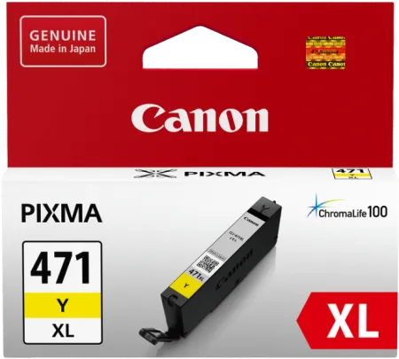 Оригинальный картридж Canon CLI-471XL Y (жёлтый, увеличенной ёмкости 11 мл.) (арт. 0349C001)