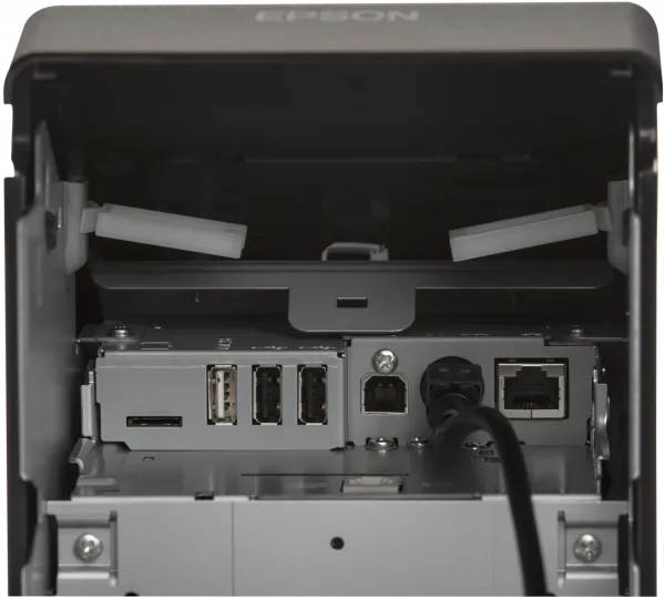 Чековый принтер Epson TM-m30II-S (011A0): USB + Ethernet + NES + Lightning + SD, White, PS, UK (арт. C31CH63011A0)