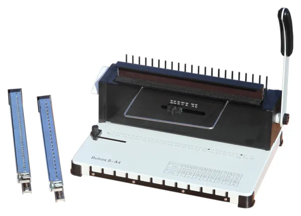 Переплетчик Bulros Bulros S-A4, пластиковой и металлической 3:1 пружиной (арт. BB-D-UnB-S-A4-___-___-Ma)