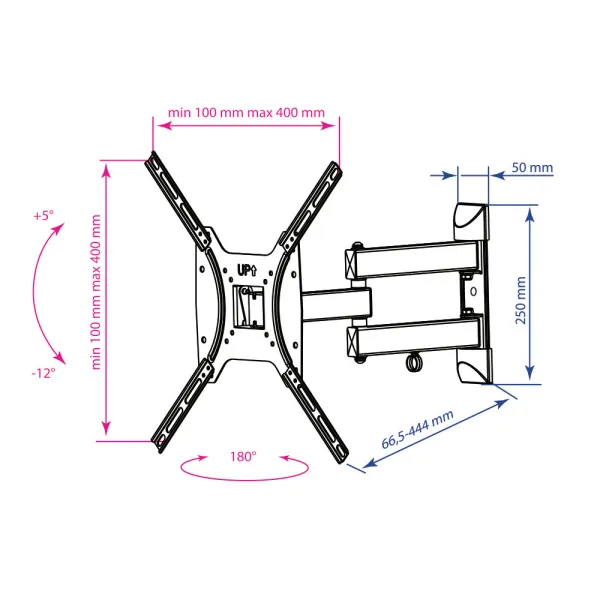 Кронштейн Kromax DIX-24 (чёрный) (арт. 28014)