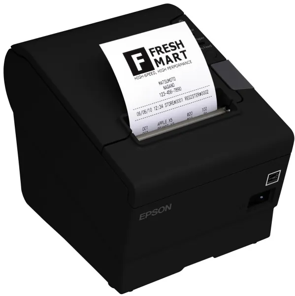 Чековый принтер Epson TM-T88VI (115): Powered USB, w/o PS, w/o cable, Black (арт. C31CE94115)