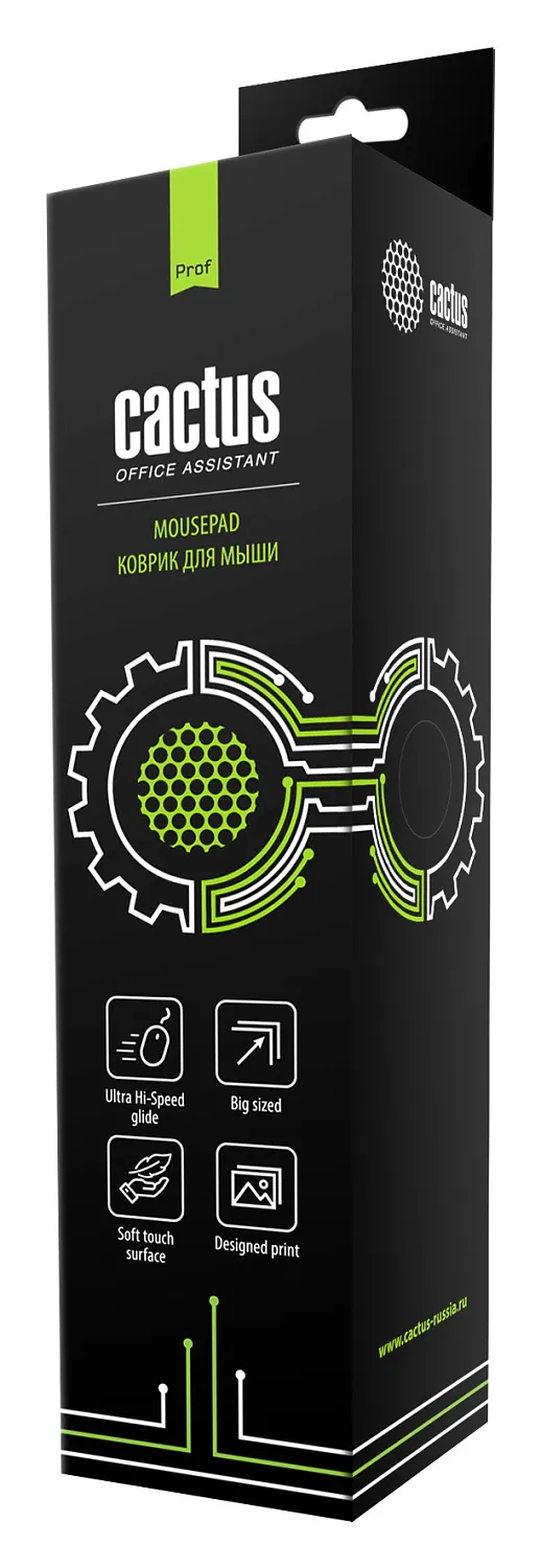 Коврик для мыши Cactus XL, черный, 400x300x3мм (арт. CS-MP-PRO03XL)