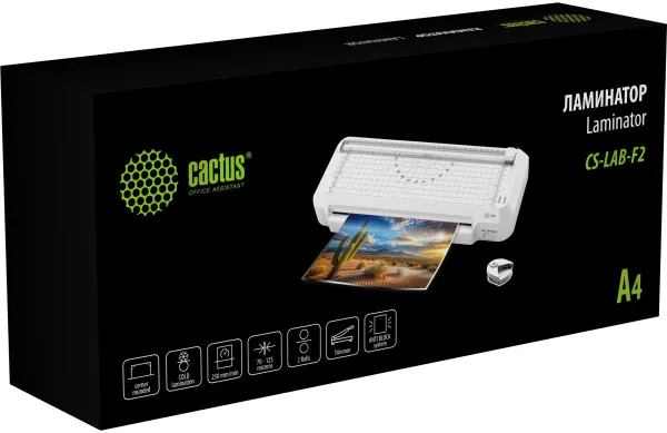 Ламинатор Cactus A4 (70-125мкм), 25см/мин, 2 вал (арт. CS-LAB-F2)