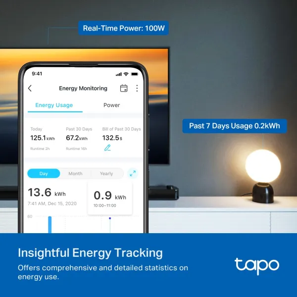Умный сетевой фильтр TP-Link Tapo P110M (арт. Tapo P110M)