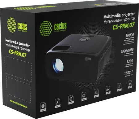 Проектор Cactus CS-PRM.07B.WUXGA (арт. CS-PRM.07B.WUXGA)