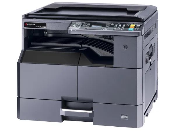 МФУ лазерное черно-белое Kyocera TASKalfa 2020 (A3, 20/10 ppm А4/A3, 600 dpi, 256 Mb, USB 2.0, б/крышки, тонер) (арт. 1102ZR3NL0)
