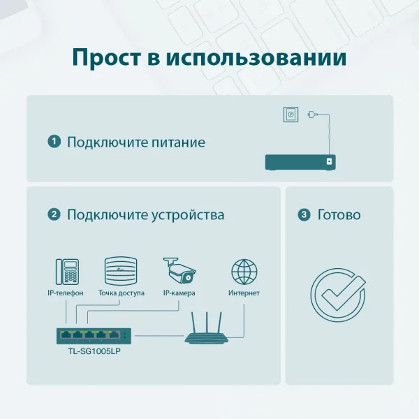 Коммутатор TP-Link TL-SG1005LP (арт. TL-SG1005LP)