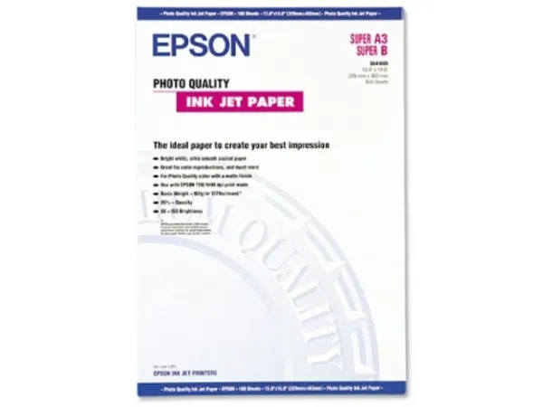 Бумага Epson Photo Quality Ink Jet Paper 102 гр/м2, А3+ (100 листов) (арт. C13S041069)