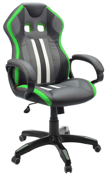 Кресло для геймеров ГЕЛЕОС Мустанг (зеленый) (арт. Муст_зел)