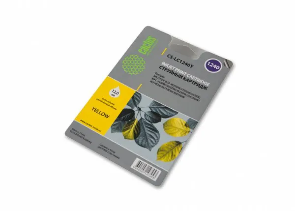 Картридж Cactus Картридж струйный CS-LC1240Y желтый (12мл) (арт. CS-LC1240XY)