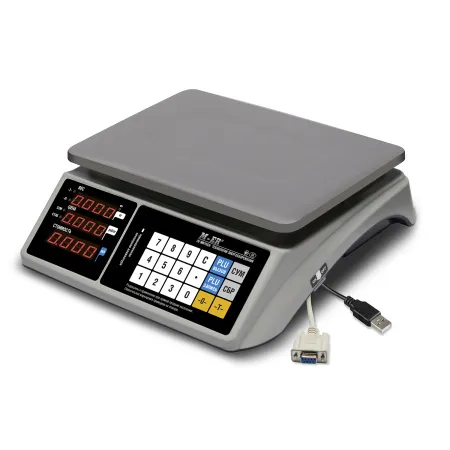 Торговые настольные весы Mertech M-ER 328 AC-6.1 ″TOUCH-M″ LED RS232 и USB (арт. 3667)