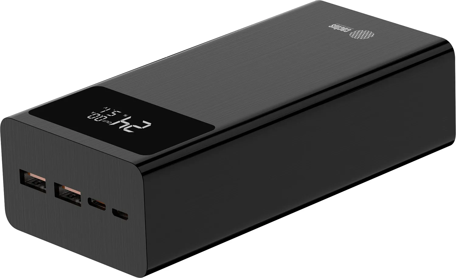 Мобильный аккумулятор Cactus (30000mAh, 22.5W, 4.5A, USB-A/USB-C, черный) (арт. CS-PBFSKA-30000)