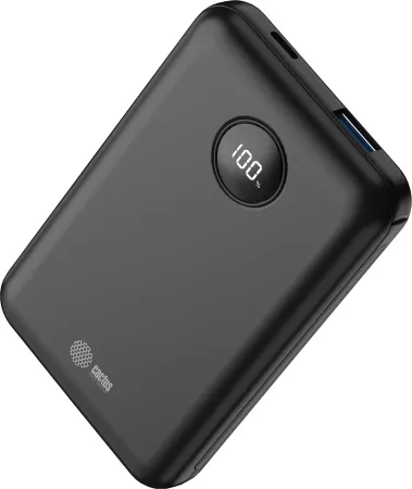 Мобильный аккумулятор Cactus (10000mAh, 22.5W, 4.5A, USB-A/USB-C, черный) (арт. CS-PBFSOA-10000)