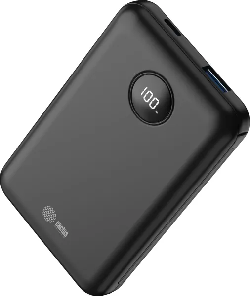 Мобильный аккумулятор Cactus (10000mAh, 22.5W, 4.5A, USB-A/USB-C, черный) (арт. CS-PBFSOA-10000)