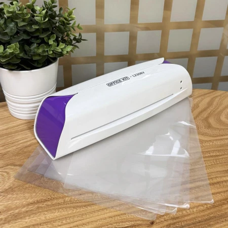 Ламинатор Office Kit L2308V, А4, 2 вала, 75-125 мкм, пластик, белый/сиреневый (арт. L2308V)