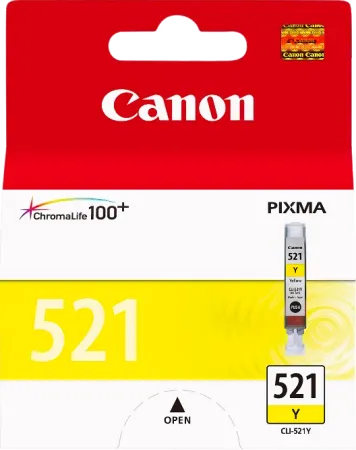 Оригинальный картридж Canon CLI-521 Y (жёлтый, 9 мл.) (арт. 2936B004)