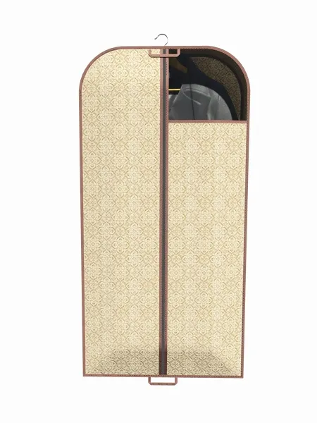 Чехол ГЕЛЕОС для хранения шуб, дубленок, пальто «Миндаль» / Бежевый, 140х60х12 см (арт. МНД_10)