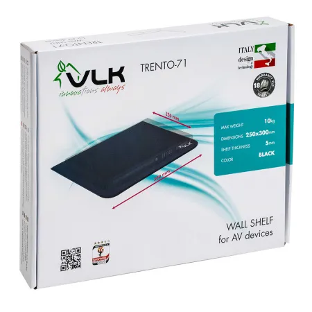 Полка VLK TRENTO-71 чёрный для DVD и AV (арт. 51018)