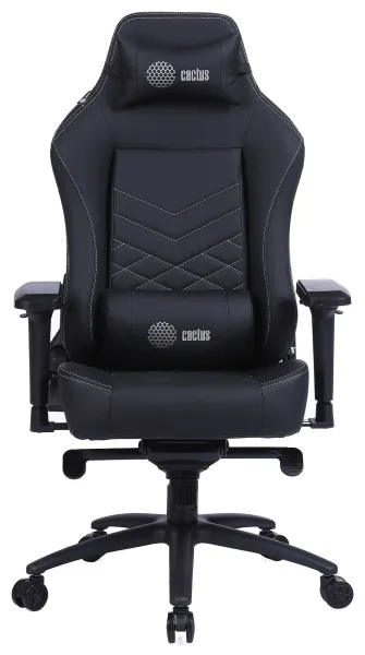 Игровое кресло Cactus черный с подголовником (арт. CS-CHR-0112BL)