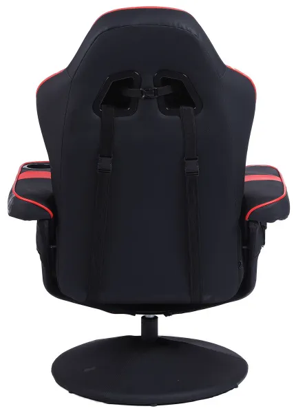 Игровое кресло Cactus черный/красный подставкой для ног (арт. CS-CHR-GS200BLR)