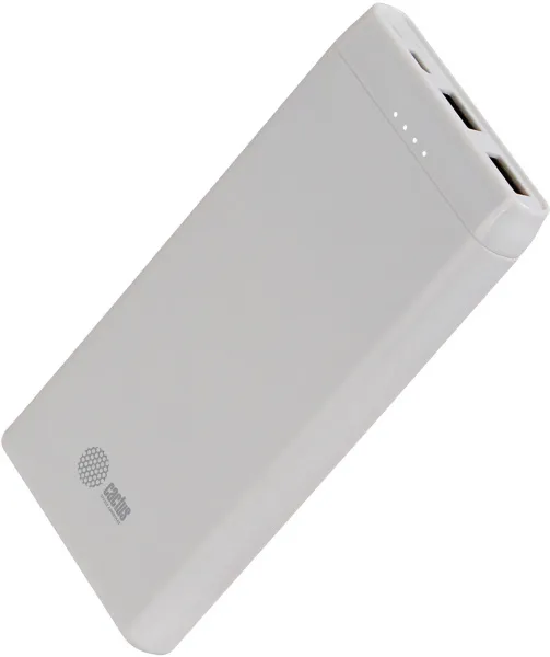 Мобильный аккумулятор Cactus 10000mAh, 2.1A, 2xUSB, белый (арт. CS-PBFSMT-10000)