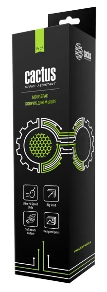 Коврик для мыши Cactus черный, 900x400x3мм (арт. CS-MP-PRO05XXL)