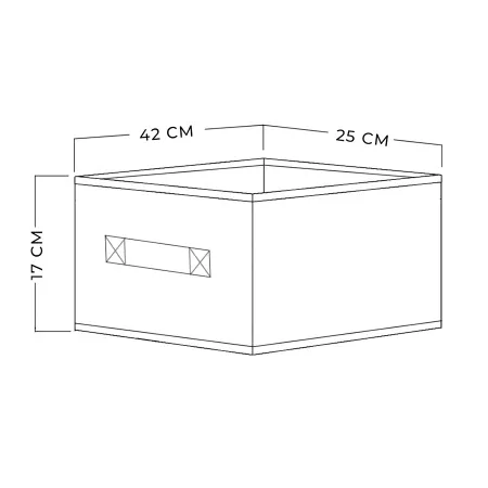 КОРОБ для хранения ГЕЛЕОС Коттон-18 (25х42х17 см) бежевый (арт. КОТТОН-18-БЖ)