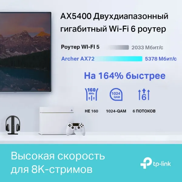 Маршрутизатор TP-Link Archer AX72 (арт. Archer AX72)