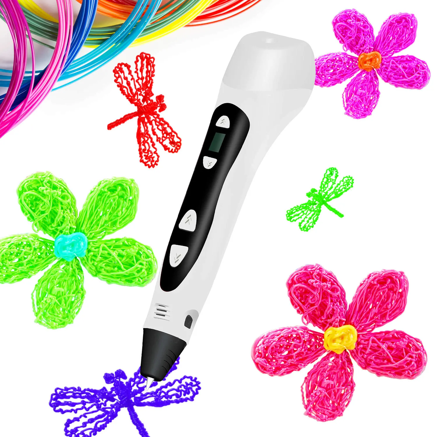 Ручка 3D Cactus PLA ABS LCD (белый) (арт. CS-3D-PEN-C-WT)