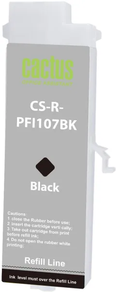 Перезаправляемый картридж Cactus (черный, 260 мл.) (арт. CS-R-PFI107BK)