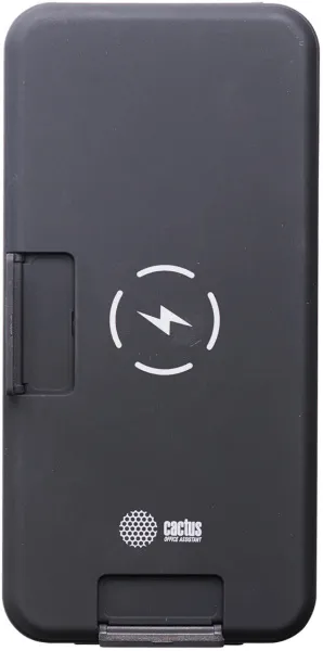 Мобильный аккумулятор Cactus 10000mAh, 3A, 1xUSB, черный (арт. CS-PBFSQT-10000)