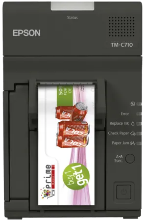 Принтер промо-купонов Epson TM-C710-021: w/PS. w/EU AC Cable. EDG (арт. C31CA91021)