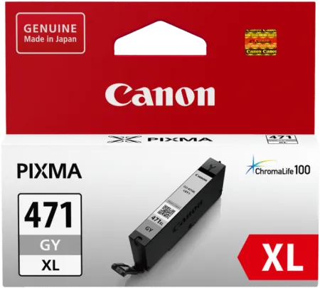 Оригинальный картридж Canon CLI-471XL GY (серый, увеличенной ёмкости 11 мл.) (арт. 0350C001)