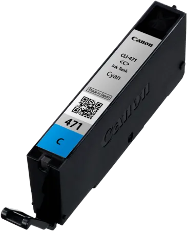Оригинальный картридж Canon CLI-471 C (голубой, 7 мл.) (арт. 0401C001)