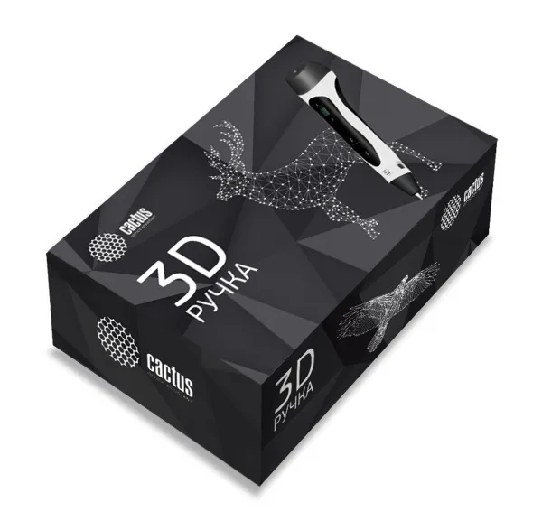 Ручка 3D Cactus PLA ABS LCD (белый) (арт. CS-3D-PEN-C-WT)