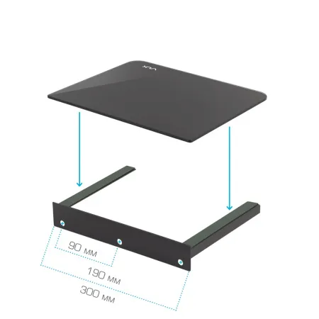 Полка VLK TRENTO-71 чёрный для DVD и AV (арт. 51018)