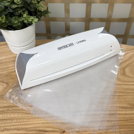 Ламинатор Office Kit L2308G, А4, 2 вала, 75-125 мкм, пластик, белый/серый (арт. L2308G)