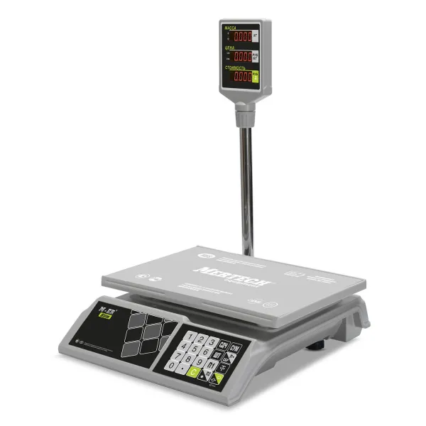 Торговые настольные весы Mertech M-ER 326 ACP-15.2 ″Slim″ LED Белые (арт. 3046)