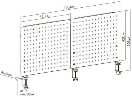 Органайзер Cactus (светло-серый/черный) (арт. CS-PEGB-LGYBK)