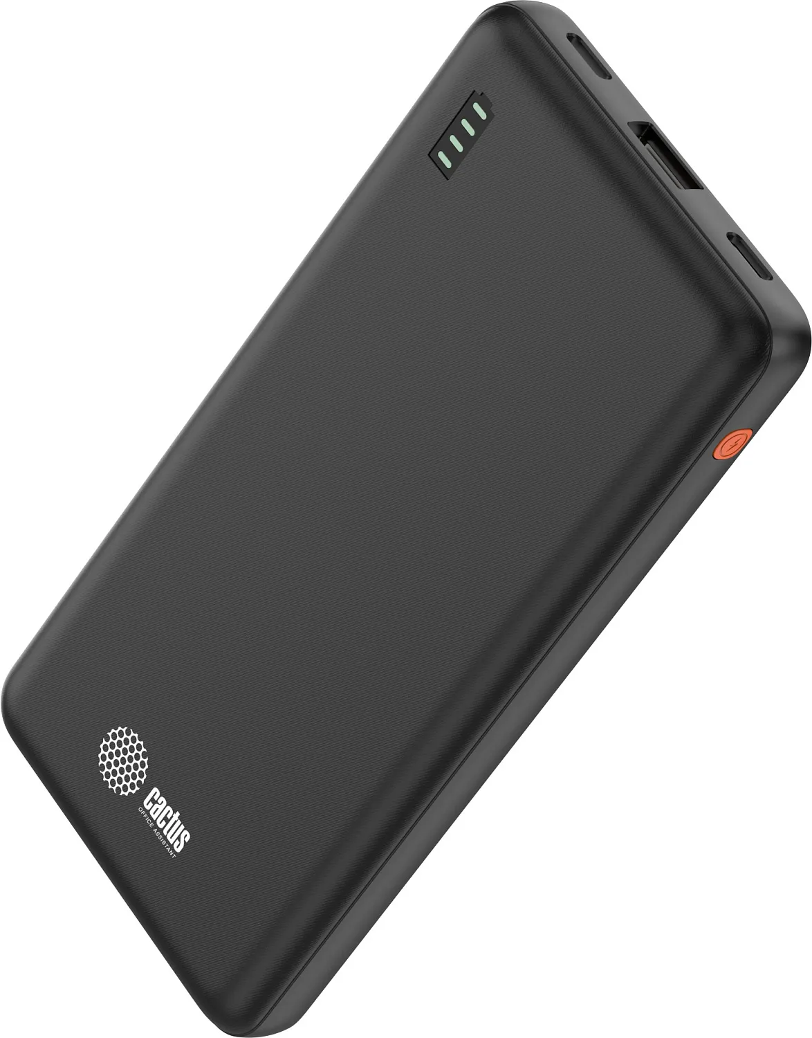 Мобильный аккумулятор Cactus (10000mAh, 4.5A, USB-A/2xUSB-C, черный) (арт. CS-PBFSAA-10000)